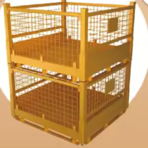 CIMC Heavy-Duty Metal Storage Cage for Warehouse Logistics Stackable Industrial Shelving System with Customizable Dimensions