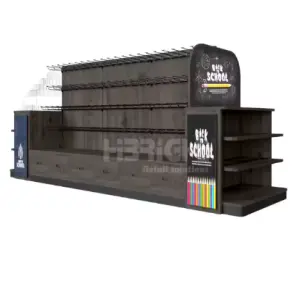 Double Sided Convenience Store Display Stand Rack Gondola Shelving Stationery Cabinet for Supermarket