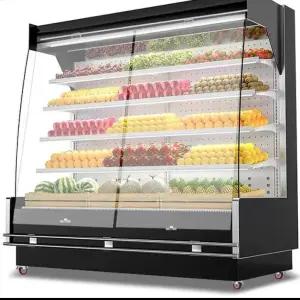 Supermarket Yogurt air Curtain Shelf Fresh-keeping Freezer Fruit air Curtain Shelf Display Fresh-keeping Cabinet Customization