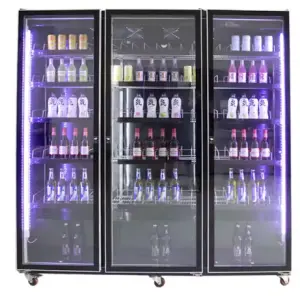 Supermarket Commercial Refrigerated Display Cabinet Beverage and Beer Display Cabinet