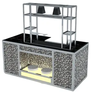 Hot Selling Stainless Steel Folding Hotel Buffet Station for Restaurant & Hotel Supplies