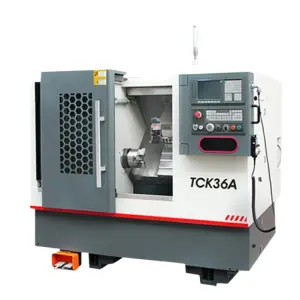 Slant Bed Cnc Lathe TCK36 Cnc Turning Lathes Machine Cnc Slant Bed Lathe 2 Axis Hydraulic Turret