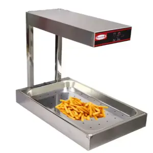 Commercial Dump Potato Chips Chicken for Restaurant or Hotel French Fries Display Warmer Station Stainless Steel