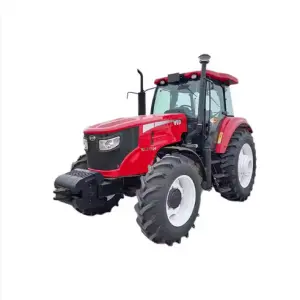 80HP Big Farm Tractor 4WD Agricultural Wheel Tractor (With 1LYX-330 disc plow & 4U potato harvester)