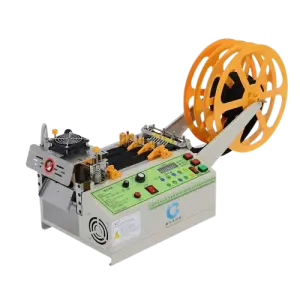 Automatic Cold and  Knife Slant Angle Tape Cutting Machine for Leather Strap Belt Ribbon Cutter