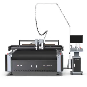 Cnc Digital Auto Feeding Oscillating Cutting Curtain Blinds Automatic Vibrating Knife Artificial Leather Belt Making Machine