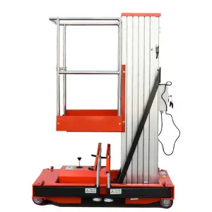 4-14m Lifting Scaffold Scissor Lift Table with Rollers Single Column Aluminum Alloy Lifting Platform