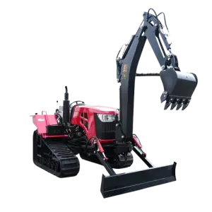 Mini Cultivator 80hp 90hp 100hp Mini Crawler Tractor with Excavator for Agriculture Farm Greenhouse