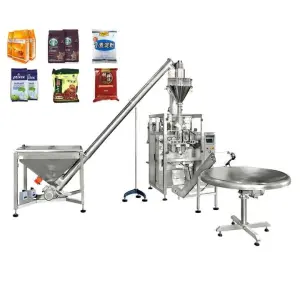 Automatic Vertical Auger Screw Coffee Food Powder Sachet Bagging Filling Sealing Packaging Machine With Feeder