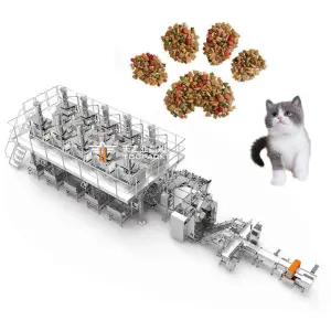 Pet Wet Food Plastic Mousse Meat Puree Tray Filling Sealing Packing Machine Pet Food Pellet Packing Machine
