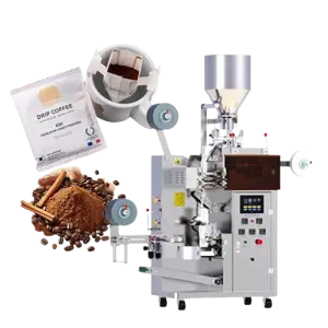 KV Hanging Ear Drip Coffee Bag Packaging Machine Energy Saving 3-Side Seal FFS Machine