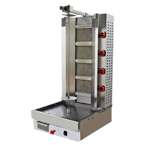 Gas Lpg 4-Burner Shawarma Grill Chicken Kebab Machine Automatic Rotating Doner Kebab Shawarma Machine