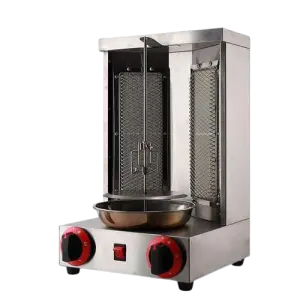 OT25 Shawarma Grill Machine Propane Doner Kebab Machine Vertical Broiler with 2 Burners