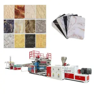 Laminate PVC Marble Tile Sheet Plank Wall Board Panel UV Sheet Extruder Making Machine