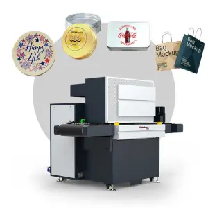 Rainbow Inkjet Long Service Time UV Single Pass Printer Automatic 4 Color Single Pass Paper Bag Printer