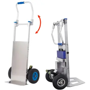 Aluminum Lithium-ion Electric Climber Stair Hand Trolley Cart Two-wheel Climber Stair Electric Heavy Duty Trolley Cargo