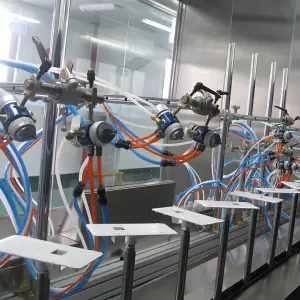 Reciprocating Three-Dimensional Topcoat Coating Six Sided Paint Spraying Dust Free Production Line