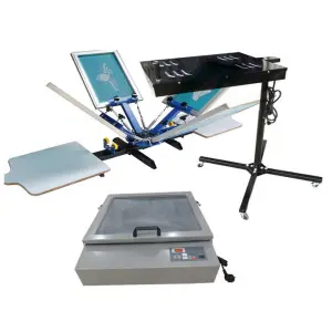 4 Colors 2 Stations Single-Rotary Press Screen Printing Machine