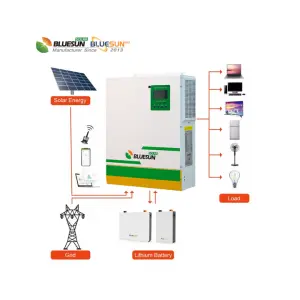 Bluesun Home Power Inverter 5.5kw 6kw 8kw 10kw 12kw 15kw Solar Inverter 5kw off Grid Solar Power System Kits for Home