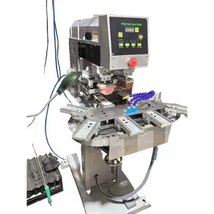8-station Dual Color Remote Control Board Printing Semi-automatic Rotary Table Machine for Two Colour