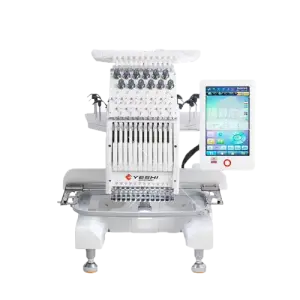 Yeshi Multi Function Mini One Head Apparel Shop Commercial Embroidery Machine 1000 RPM 40 KG Simple Operation