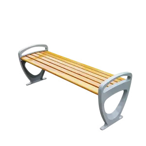 Outdoor Steel and Wooden Bench Street Furniture Patio Garden Outdoor Bench