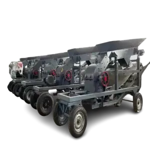 mini sand making machine rock ore cone stone diesel jaw crusher with vibrating screen