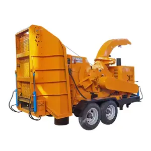 Commercial Use 197Hp Wood Processor Hydraulic Driven Auto Feeding Wood Chipper