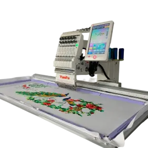 1200*500 12 needles computerized single head cap embroidery machine