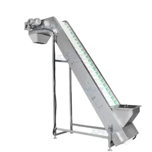 ZONESUN ZS-SLJ2 Nuts Beans Granule Incline Bucket Type Conveyor Belt Elevator With Hopper