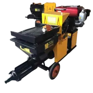 Construction Diesel Engine Spraying Plastering Machine Cement Wall Mortar Sprayer