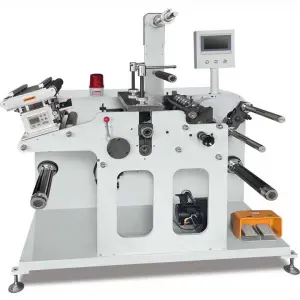 RTMQ-320Y High Speed Automatic Roll to Roll Adhesive Paper Cutter Label Sticker Rotary Die Cutting and Slitting Machine