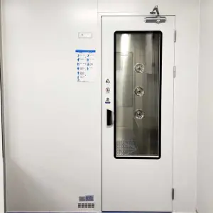CE Certificate Two Person GMP Standard Automatic Interlocking Air Shower for Clean Room Stainless Air Shower Room