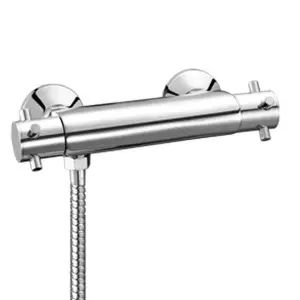 Exposed Smart Wall Mounted Temperature Control Brass Thermostatic Bar Mixer Bathroom Shower Mixer