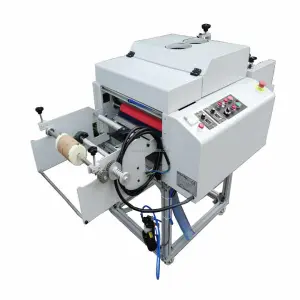 Professional 12inch 350mm Roll to Roll Paper Varnish Uv Coating Machine for Labels