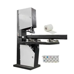 Young Bamboo Cost  Blade Vertical Log Band Saw Toilet Roll Napkin Tissue Paper Cutting Machine