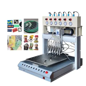 6-Color PVC Silicone Dispensing Machine 220V UV Printer Electronics Manufacturing Plant 3D Rubber Printing Plastic TPU