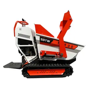 Design Construction Equipment Smallest Mini Crawler Dumper Loader with Battery Electric Start Self-loading Shovel Tractor Du