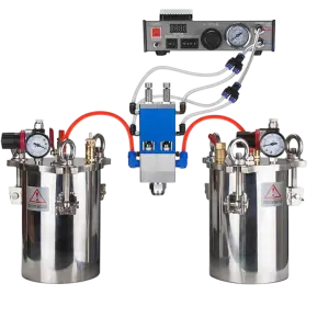 AB Glue Dispenser Manual Pressure Barrel 2 Component Mixing Glue Machine