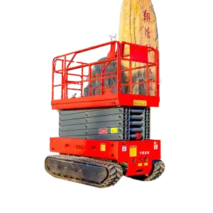 Hengwang Type Working Platform 200kg 320kg 450kg Mobile with 10m 12m 14m Lifting Crawler Wheel Electric Lifting Platform