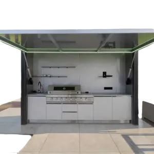 Stainless Steel Grill Garden BBQ Complete and Ready for Installation With BBQ Grill