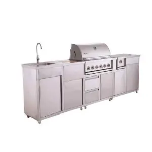 304 Stainless Steel Outdoor Barbecue Kitchen Villa Courtyard Barbecue Table Outdoor Barbecue Grill Car