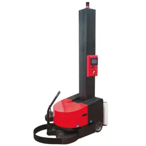 Full Auto Robotic Pallet Wrapper / Intelligent Self-propelled Robot Film Wrapping Machine