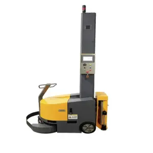Automatic Control System Mobile Robotic Pallet Stretch Film Wrapper Wrapping Machine