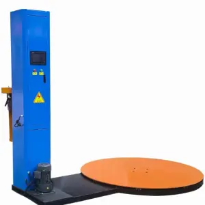 Pre-stretch Wrapping Palletizer / Intelligent Vertical Automatic Turntable Automatic Pallet Stretch Film Wrapper