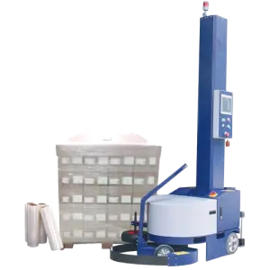 Intelligent Self-propelled Stretch Robot Electric Pallet Wrapping Machine PLC Control System Robot Wrapper