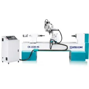 Standard  Arrivals CK-1530-4S Engraving 3D Wood Materials Automatic Table Legs Cnc Wood Lathe Machine