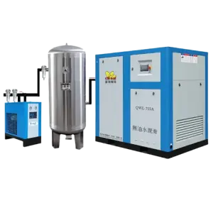 Pure Oil Free Air Compressor 22kw Screw Silent Type Water Lubrication 7.5kw 15kw 37kw 45kw Hospital Food  Use 75kw 90KW
