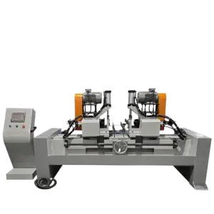 XS-80 High Precision Double Head Chamfering Machine Iron Steel Pvc Aluminum Tube Round Tube Round Rod