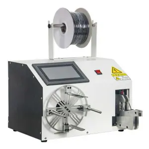 Semi-automatic Wire Spooling Coiling Machine Twist Tie Tying Machine USB Power Cord Winding and Tying Machine